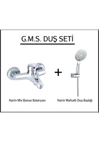 Resim Gms Nrn103 Narin Mix Banyo Bataryası + Narin St014 Duş Seti 