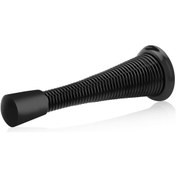 Resim 1 Paket Yaylı Kapı Durdurucu Kauçuk Tamponlu 3-1/8 'esnek Yay Duvar Kapısı Durdurma Ev İçin Düşük Montajlı Kapı Tamponu Siyah Yükseltme 