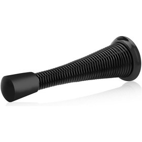 Resim 1 Paket Yaylı Kapı Durdurucu Kauçuk Tamponlu 3-1/8 'esnek Yay Duvar Kapısı Durdurma Ev İçin Düşük Montajlı Kapı Tamponu Siyah Yükseltme 