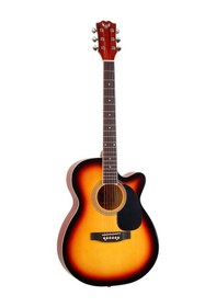Resim Angel Afg100-sb Sunburst Akustik Gitar Çelik Telli Jumbo Kasa 
