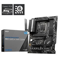 Resim MSI PRO Z690-A WIFI DDR4 SOKET 1700 DDR4 5200 (OC) PCI-E Gen 5,M.2 USB3.2 2.5G LAN Wi-Fi 6 ATX 