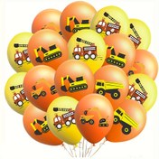 Resim 24 adet İnşaat Araç Kazıcı Balon, 30.48cm Sarı Turuncu Siyah Balon Seti, İnşaat Doğum Günü Parti Süsleri, Fotoğraf Stüdyosu Arka Planı, Yıldönümü, Oda Süsü, İç ve Dış Mekan Süsü, Babalar Günü Şok 