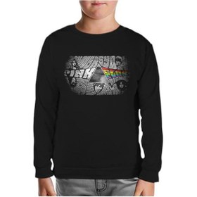 Resim Pink Floyd - The Pink Side Siyah Çocuk Sweatshirt Siyah 