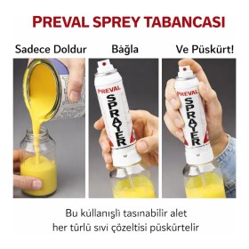 Resim Badem10 (5 Adet) Preval Sprey 55 gr Hazır Sıkıştırılmış Hava Boya Hazneli Taşınabilir Mini Boya Tabancası 