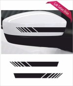 Resim Genel Markalar Oto Ayna Şerit özel yeni kaliteli Kaliteli Sticker Siyah 2 Li 20*2,5 Cm 