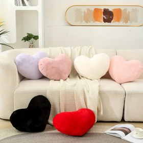 Resim 1 Adet Romantik Kalp Yastık - %100 Pamuk & Polyester Makinede Yıkanabilir Koltuk Minderi, 24.99x32.99 cm Minimalist Ev Dekoru için Kanepe, Yatak, Sevgililer Günü Hediyesi, Her Mevsim Rahat Aksesuar 