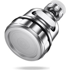 Resim Su Tasarruflu 360 Derece Oynar 3 Kademeli Musluk Başlığı Aparatı Krom 