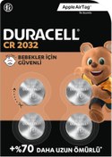 Resim Duracell CR 2032 Lityum Düğme Pil (4’lü paket) 3V, (CR2032) 