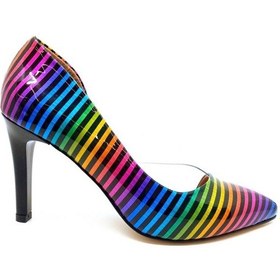 Resim Linda Model 8 Cm Topuklu Hologram 