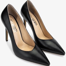 Resim Valmenti Kadın Hakiki Deri Siyah Stiletto VLM4624 