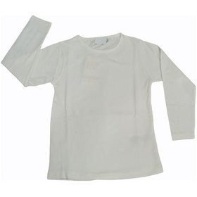 Resim Özdemirli Bebe Basic Düz Bisiklet Yaka Uzun Kollu Likralı Badi Sweat T-shirt Krem 