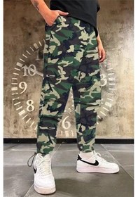 Resim Unisex Ceplı Paraşut Kamuflaj Pantalon - Askeri 001 