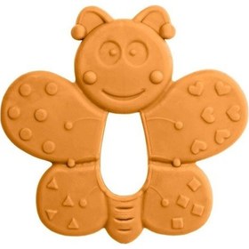 Resim Kauçuk Yumuşak Diş Kaşıyıcı - Kelebek Figürlü Turuncu 