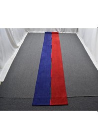 Resim Zehra Abla Halı El Dokuma Benzersiz Dekorluk Devasa Kuşak Yolluk Yörük Yün Kilim 6283 