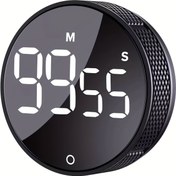 Resim Manyetik Dijital Mutfak Zamanlayıcı - LED Ekranlı ve Alarm Özellikli, Pille Çalışan Kronometre, 9999 Dakika, Taşınabilir, Pişirme, Ders, Duş, Ev & Ofis Kullanımı İçin, Dokulu Tutma Tabanı 