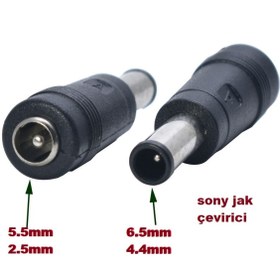 Resim ATAELEKTRONİK 1 Adet Sony Adaptör Jack Çevirici 6.4mm 4.0mm Fiş Dönüştürücü 5.5mm 2.5mm Ucu 6.4mm 4.0mm Çevirir 