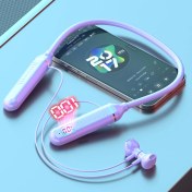 Resim PVC Kablosuz Bluetooth Kulaklık Asılı Boyun Cep Telefonu Radyo Yarışması Oyunu Süper Uzun Pil Ömrü Huawei Vivo Apple Evrensel (Yurt Dışından) 