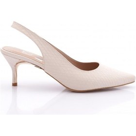 Resim Dgn 5011 Arkadan Bağlamali Topuklu Ayakkabi Ten İthal 