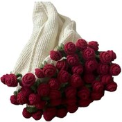 Resim Springsun Diy Örgü Seti: Papatya Ve Gül Desenli Yumuşak Pamuk Battaniye, Ev Dekorasyonu Hediyelik Örgü Malzemeleri Paketi Araçlar Ve Öğretici İçerir 