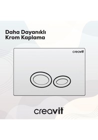 Resim Creavit Drop Parlak Krom Kaplama Kumanda Paneli GP2004.00 Krom - Parlak 