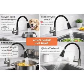 Resim Esnek Spiral Musluk Başlığı, 360 Döner Ve Tasarruflu Su Akışı 1 