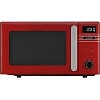 Resim Arçelik Md 220 K Vintage Kırmızı Mikrodalga Fırın Mekanik Kontrol Paneli ile Solo Kullanım 