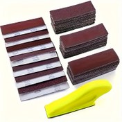 Resim 36/71 Parça 8.89cm x 2.54cm Mini Detay Zımpara Blokları Seti, 80-600 Kumlu Islak/Kuru Cırt Cırtlı Zımpara Kağıdı, Elmas, Ahşap İşleri İçin Küçük Alanlar için Küçük Zımparalama Aletleri 