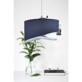 Resim Elips 2 Katlı Kumaş Pasta Avize Çocuk Odası Yatak Odası Salon Mutfak Hol 