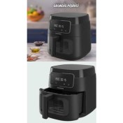 Resim Hızlı ve Pratik 7,6 Litre Camlı Airfryer, 1900W, Siyah Renkli 