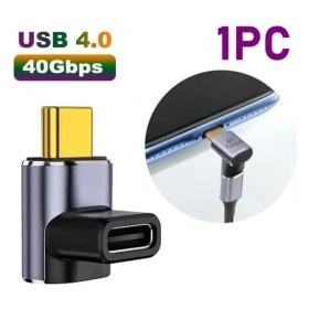 Resim Doksan Derece Type-C Çevirici 40 Gbps 90 Derece Typec Çevirici 