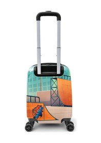 Resim Coral High Kids Çivit Neon Turuncu Kaykay Desenli Çocuk Valizi 16742 