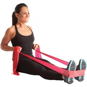 Resim Yoga & Pilates Egzersiz Bandı Kırmızı Renk 1.5 Metre 