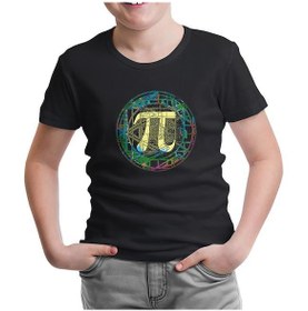 Resim Matematik - Pi 7 Siyah Çocuk Tshirt 