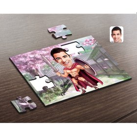 Resim Kişiye Özel Kahraman Babam Karikatürlü Ahşap Puzzle-1 