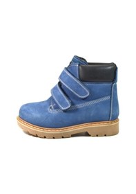 Resim Minno Kids Yağlı Deri Mavi Cırtlı Ortopedik Erkek Çocuk Bot (520272770) Mavi 