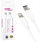Resim Weko WK-21445 Type-C To Lıghtnıng 1 Metre Kablo Var Yok Universal Beyaz 