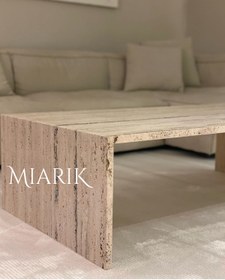 Resim MIARIK DESIGN & DEKORASYON Traverten Orta Ofis Sehpa Kevin 