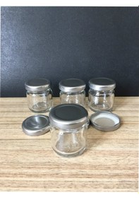 Resim 10 Adet 40 Cc Cam Kavanoz - Kapak Rengi Seçenekli 
