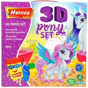 Resim EREN 3d Kalıplı Pony Kinetik Kum Set 500 gr Kum-032 