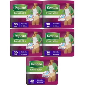 Resim Depend Emici Külot Kadın Hasta Bezi Büyük Boy 5 x 30'Lu 