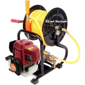 Resim Gardenpro GP-900/4T Makaralı 4 Zamanlı İlaçlama Makinesi + 50 M Hortum 