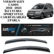 Resim Volkswagen Caddy 2021 2022 2023 İle Uyumlu Sport Style Cam Rüzgarlığı 2 Parça Sunplex 2 Adet 