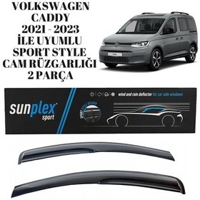 Resim Volkswagen Caddy 2021 2022 2023 İle Uyumlu Sport Style Cam Rüzgarlığı 2 Parça Sunplex 2 Adet 