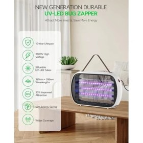 Resim Esranın Dünyası Elektrikli Sinek Öldürücü - Ultra Güçlü Sinek, Haşere ve Böcek Öldürücü, 360 Derece Etki Alanı, Uv Işıklı Yüksek Voltajlı Sinek Öldürücü Lamba, Ev Bahçe Için Elektrikli Asılabilir Sivrisinek Kovucu 