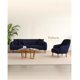 Resim Lara Koltuk Takımı & Oturma Grubu - Lacivert 3+1 Lacivert 