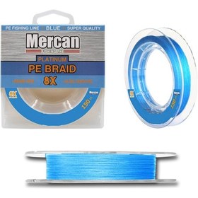 Resim Mercan Pe Örgü Platinum 8X Ip Mavi 150 M Misina 
