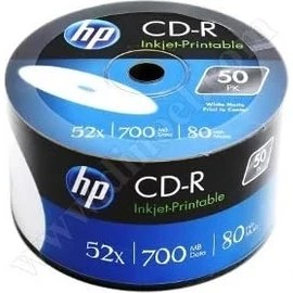 Resim SDT Group Hp CD-R80 Full Face Yazdırılabilir 700 MB 52 x (50 Adet, Her Biri 80 Dakikalık Hatırlatılabilir CD Toplu Paketli Makara) 