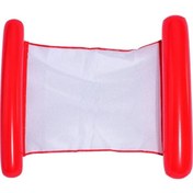 Resim Yüzme İçin Yaz Katlanabilir Su Hamak Yüzme Havuzu Şişme Havalı Yatak Plaj Kırmızı 