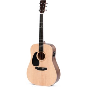 Resim Sigma DMEL Solak Elektro Akustik Gitar (Natural) 