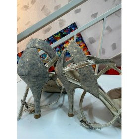 Resim Gece Parıltısı Tango Dans ve Salon Ayakkabısı 8 cm 11 Pont Konik Model Kapalı Topuk 
